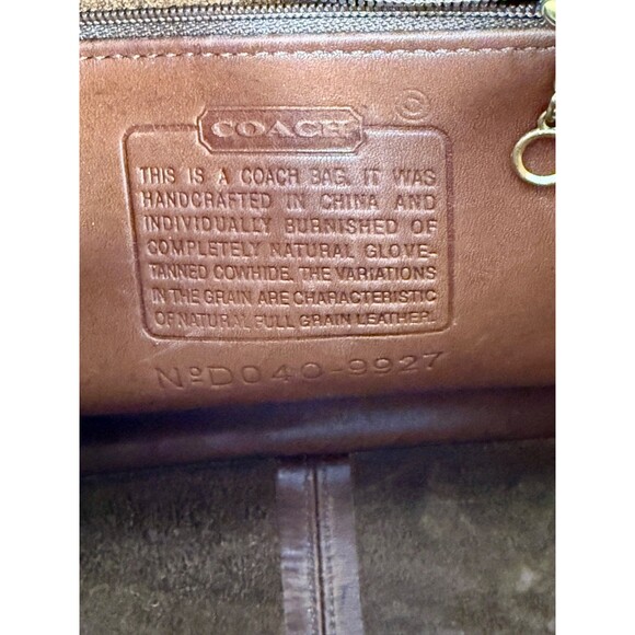 Vintage COACH Willis #9927 Brown Leather Crossbody HandBag Beautiful Condition - Picture 8 of 17